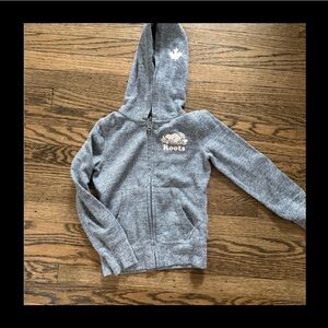 Roots Heather Gray Zip-Up Hoodie